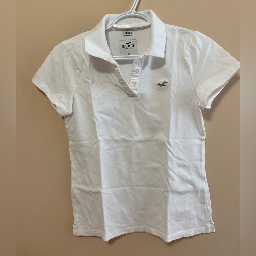 Hollister White Shirt with Collar